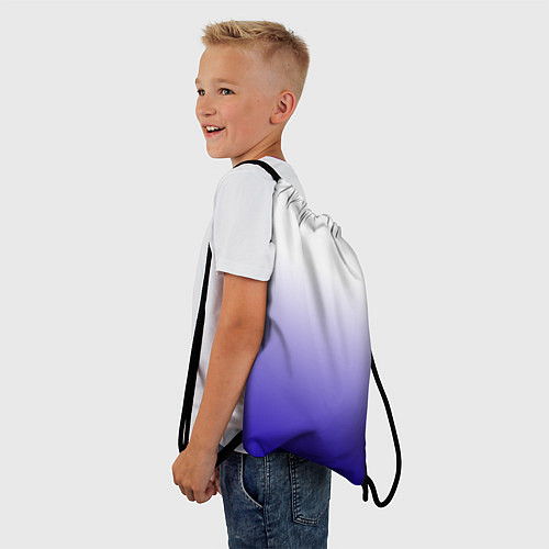 Мешок для обуви Градиент белый ультрамарин / 3D-принт – фото 3