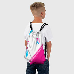 Рюкзак-мешок Juventus neon gradient style вертикально, цвет: 3D-принт — фото 2