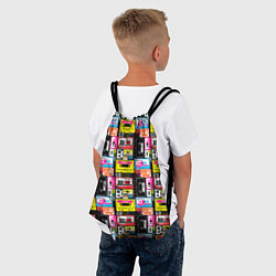 Рюкзак-мешок Цветные аудиокассеты, цвет: 3D-принт — фото 2