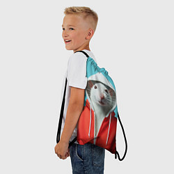 Рюкзак-мешок Крыс в балахоне, цвет: 3D-принт — фото 2