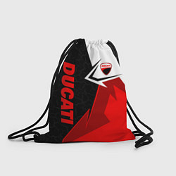 Рюкзак-мешок Ducati moto - красная униформа, цвет: 3D-принт