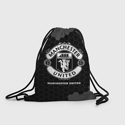 Рюкзак-мешок Manchester United sport на темном фоне, цвет: 3D-принт