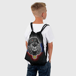 Рюкзак-мешок Медведь с символикой РФ, цвет: 3D-принт — фото 2