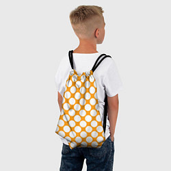 Рюкзак-мешок Жёлтый в белый крупный горошек, цвет: 3D-принт — фото 2
