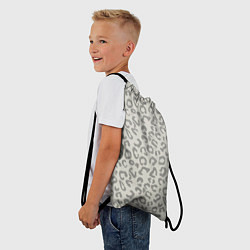 Рюкзак-мешок Светло бежевый леопард, цвет: 3D-принт — фото 2