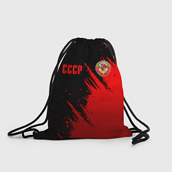 Рюкзак-мешок СССР - черно-красный, цвет: 3D-принт