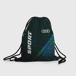 Рюкзак-мешок Audi sport glitch blue, цвет: 3D-принт
