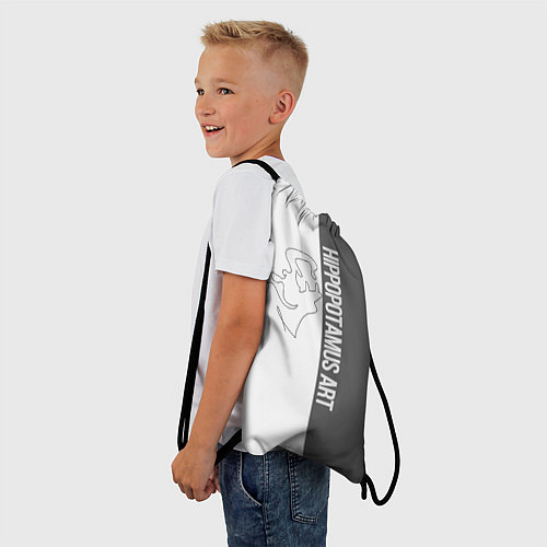 Мешок для обуви Hippopotamus art / 3D-принт – фото 3