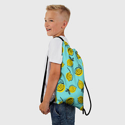 Рюкзак-мешок Летние лимоны - паттерн, цвет: 3D-принт — фото 2