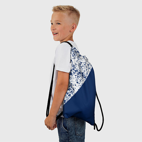 Мешок для обуви Сине-белый пополам / 3D-принт – фото 3