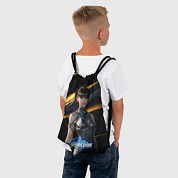 Рюкзак-мешок Stellar Blade Eve желто-черный фон, цвет: 3D-принт — фото 2