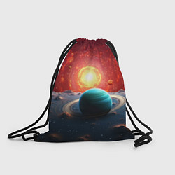 Рюкзак-мешок Космос и разные планеты, цвет: 3D-принт