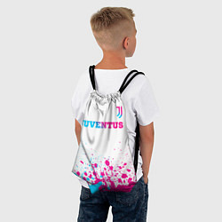 Рюкзак-мешок Juventus neon gradient style посередине, цвет: 3D-принт — фото 2