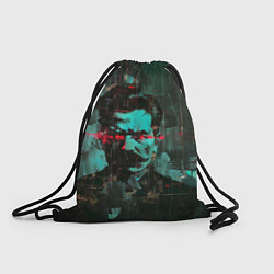Рюкзак-мешок Жуткий портрет человека с красными глазами, цвет: 3D-принт