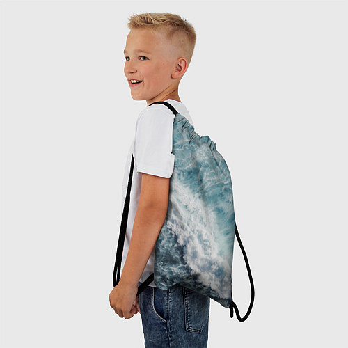 Мешок для обуви Морская бирюзовая волна / 3D-принт – фото 3