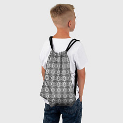 Рюкзак-мешок Серый кружевной узор, цвет: 3D-принт — фото 2