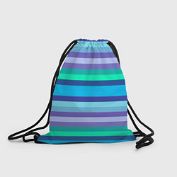 Рюкзак-мешок Горизонтальные полосы холодных цветов, цвет: 3D-принт