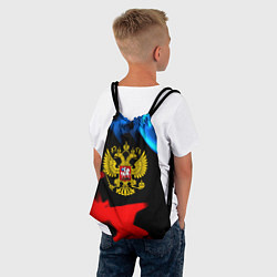 Рюкзак-мешок Россия герб огненый стиль, цвет: 3D-принт — фото 2