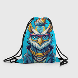 Рюкзак-мешок Сова в одежде на стиле, цвет: 3D-принт