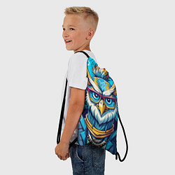 Рюкзак-мешок Сова в одежде на стиле, цвет: 3D-принт — фото 2