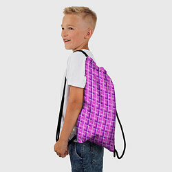 Рюкзак-мешок Фиолетовые полосы, цвет: 3D-принт — фото 2