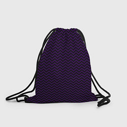 Мешок для обуви Чёрно-фиолетовый ломаные полосы