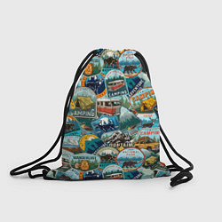 Рюкзак-мешок Adventure stickers, цвет: 3D-принт