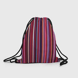 Рюкзак-мешок Красно-фиолетовый яркие полосы, цвет: 3D-принт
