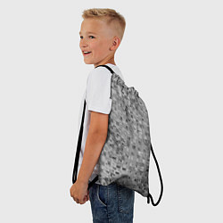 Рюкзак-мешок Серый текстурированный кубики, цвет: 3D-принт — фото 2