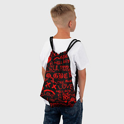 Рюкзак-мешок Lil peep логотипы, цвет: 3D-принт — фото 2