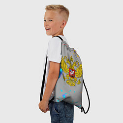 Рюкзак-мешок Герб рф огонь краски, цвет: 3D-принт — фото 2