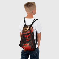 Рюкзак-мешок Демон самурай Они - красный, цвет: 3D-принт — фото 2