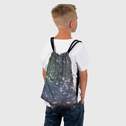 Рюкзак-мешок Абстрактный серо-фиолетовый, цвет: 3D-принт — фото 2