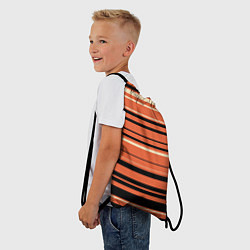 Рюкзак-мешок Оранжевый полосами, цвет: 3D-принт — фото 2