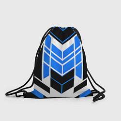 Мешок для обуви Blue and black stripes on a white background
