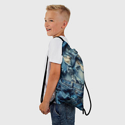 Рюкзак-мешок Denim rags - fashion trend, цвет: 3D-принт — фото 2