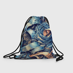 Рюкзак-мешок Джинсовая рванина - модный тренд, цвет: 3D-принт