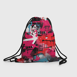 Рюкзак-мешок Красное граффити, цвет: 3D-принт