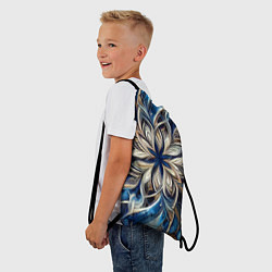 Рюкзак-мешок Джинса и цветочный орнамент - нейросеть, цвет: 3D-принт — фото 2