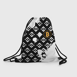 Рюкзак-мешок Bitcoin pattern binance, цвет: 3D-принт