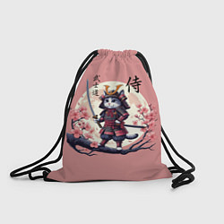 Рюкзак-мешок Kitten samurai - bushido ai art, цвет: 3D-принт