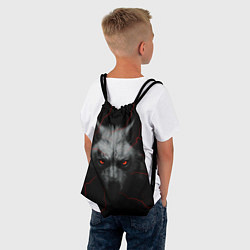 Рюкзак-мешок Волк и молний, цвет: 3D-принт — фото 2
