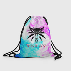 Рюкзак-мешок Ведьмак неоновый дым, цвет: 3D-принт
