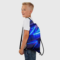 Рюкзак-мешок Яркие неоновые геометрические линии, цвет: 3D-принт — фото 2