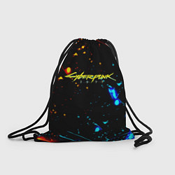 Рюкзак-мешок Огненная лава и вода киберпанк, цвет: 3D-принт