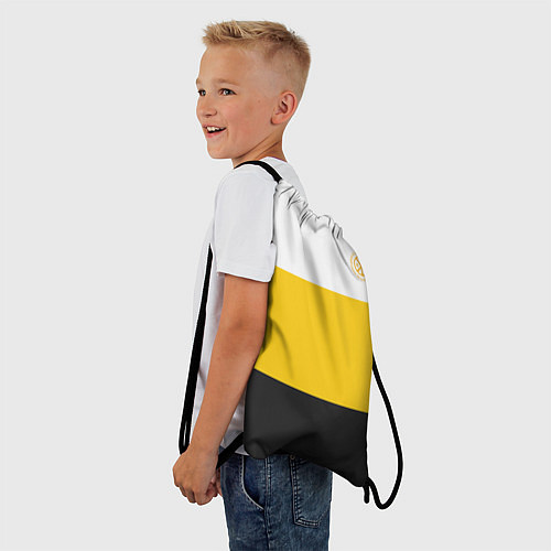 Мешок для обуви За веру царя и святую триединую Русь желтая / 3D-принт – фото 3