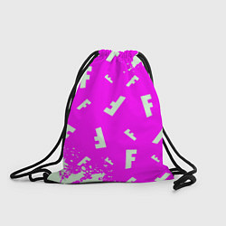 Рюкзак-мешок Fortnite pattern pink, цвет: 3D-принт