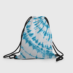 Рюкзак-мешок Тай-дай бело-синий, цвет: 3D-принт