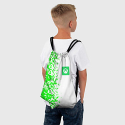 Рюкзак-мешок Xbox кислотные зеленые краски, цвет: 3D-принт — фото 2