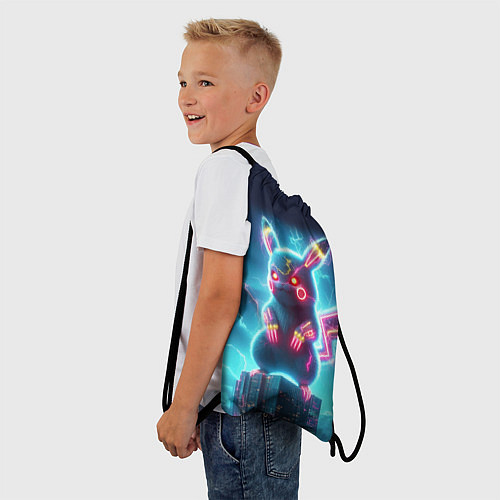 Мешок для обуви Пикадзила на крыше небоскрёба - неоновое свечение: / 3D-принт – фото 3